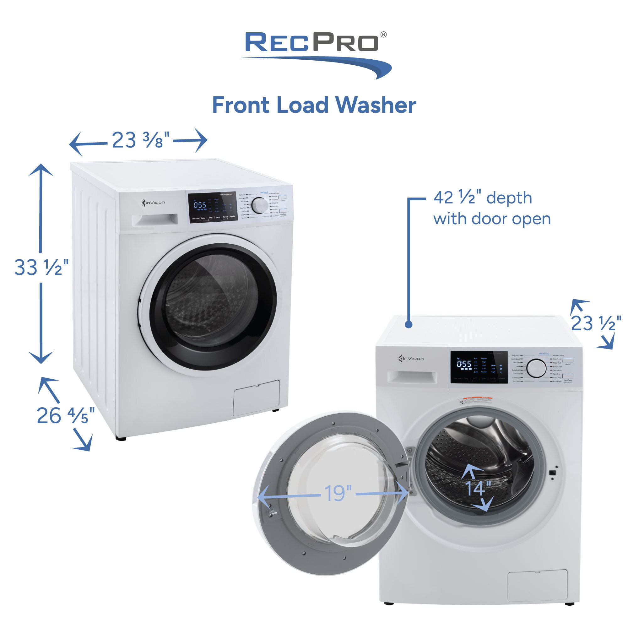 Front Load Washer Measurements 