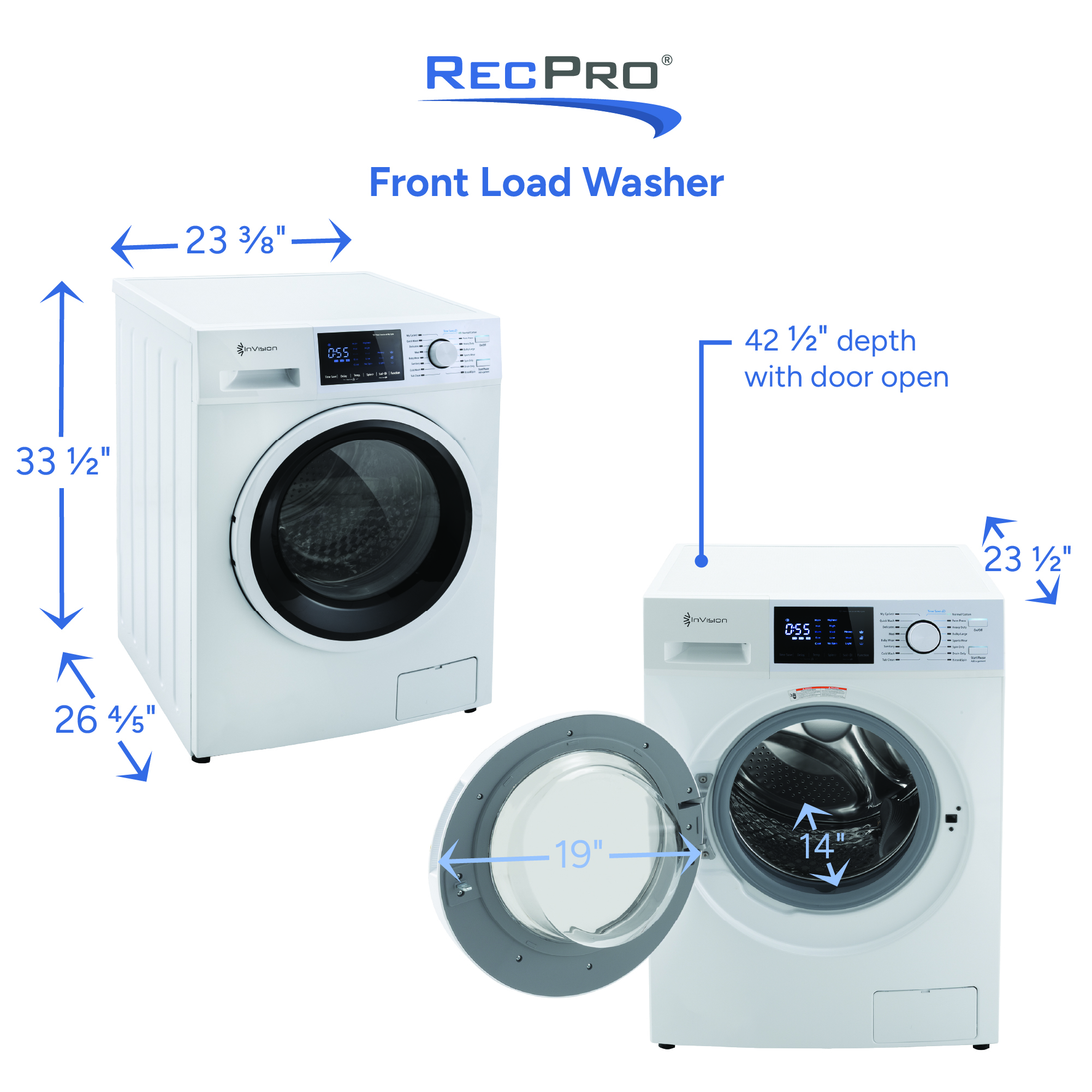 Front Load Washer Measurements 