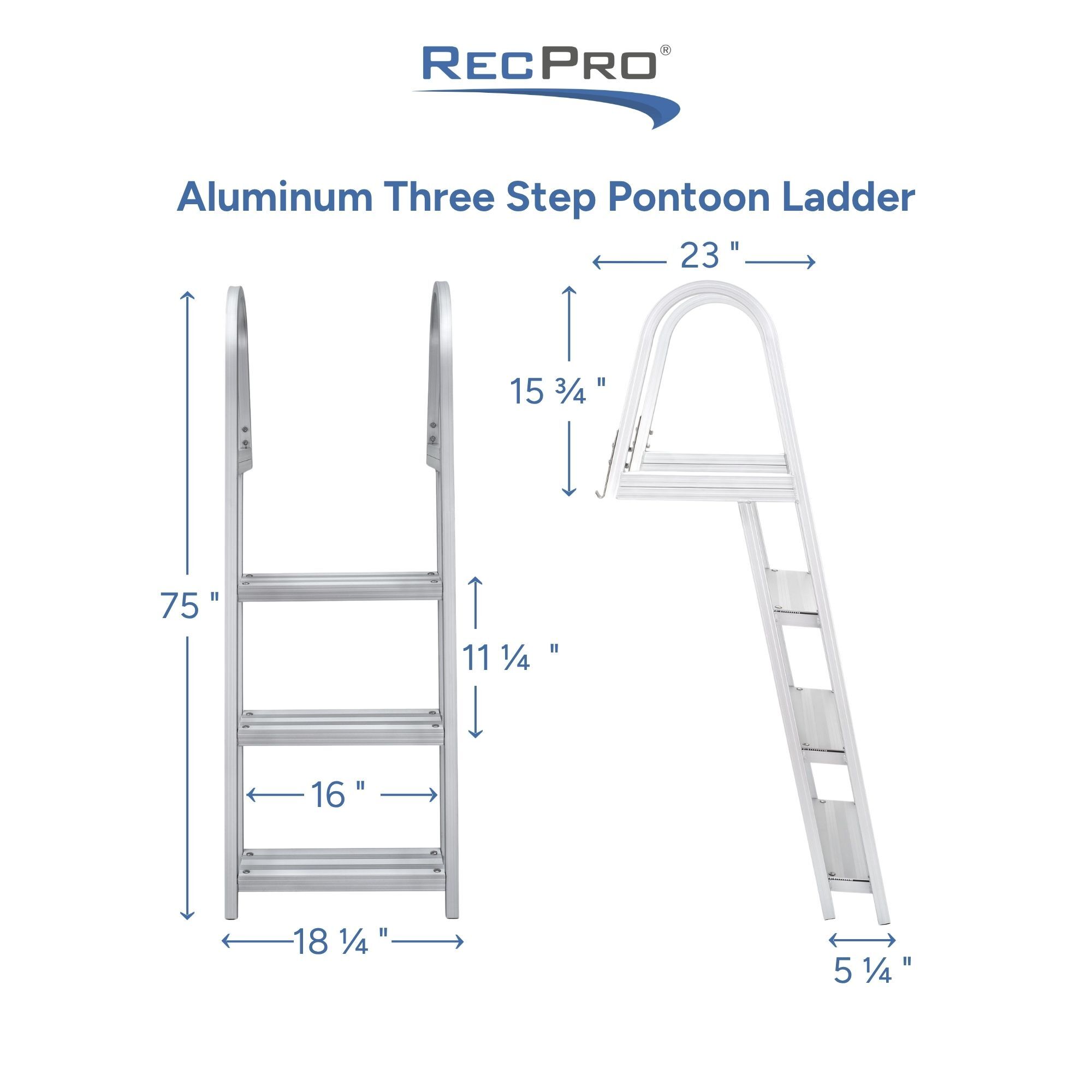 Aluminum Three Step Pontoon Ladder Measurements Aluminum Three Step Pontoon Ladder Measurements