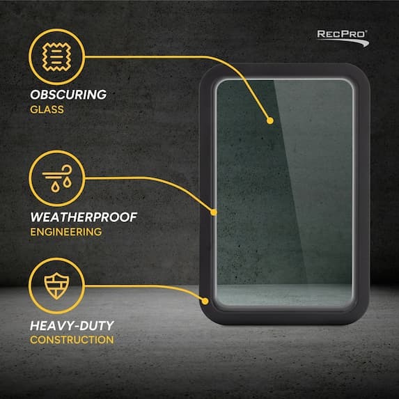 obscuring glass, weatherproof engineering, heavy-duty construction