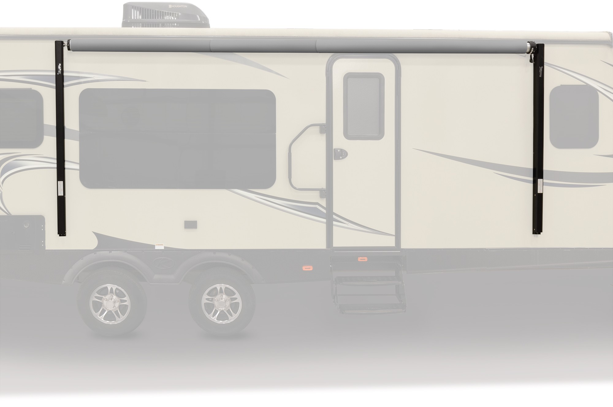 RecPro Electric RV Awning Assembly in Black - RecPro