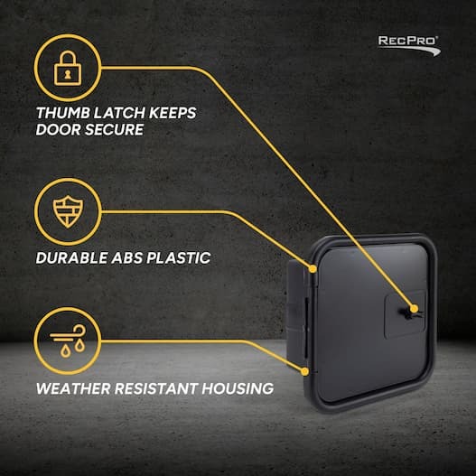 RP-1998 Thumb Latch, Durable ABS Plastic, Weather Resistant Housing