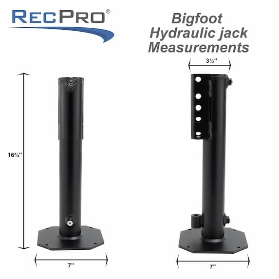 jack measurements: 7" W x 7" D x 163/4" H