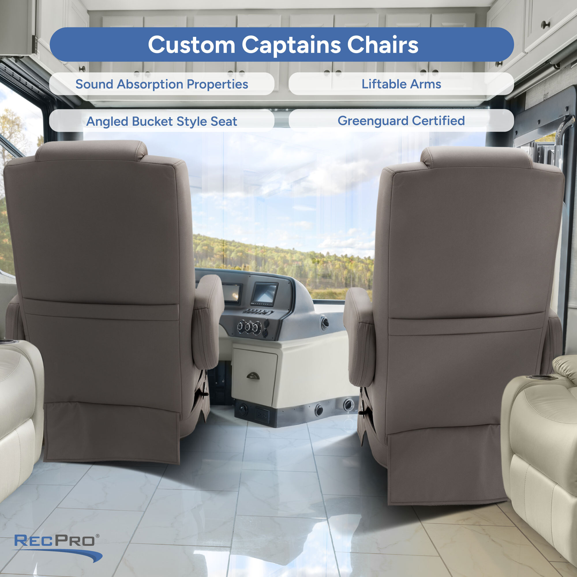 Custom Brisa Captain's Chair Infographic 
