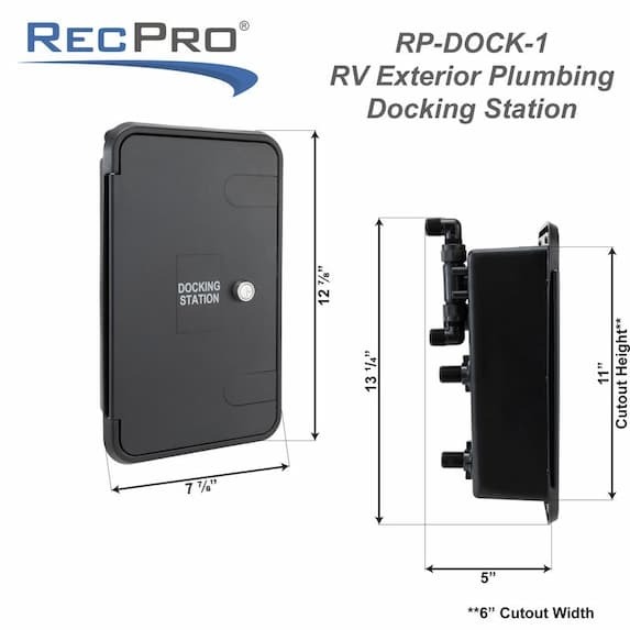 Exterior plumbing dock measurements