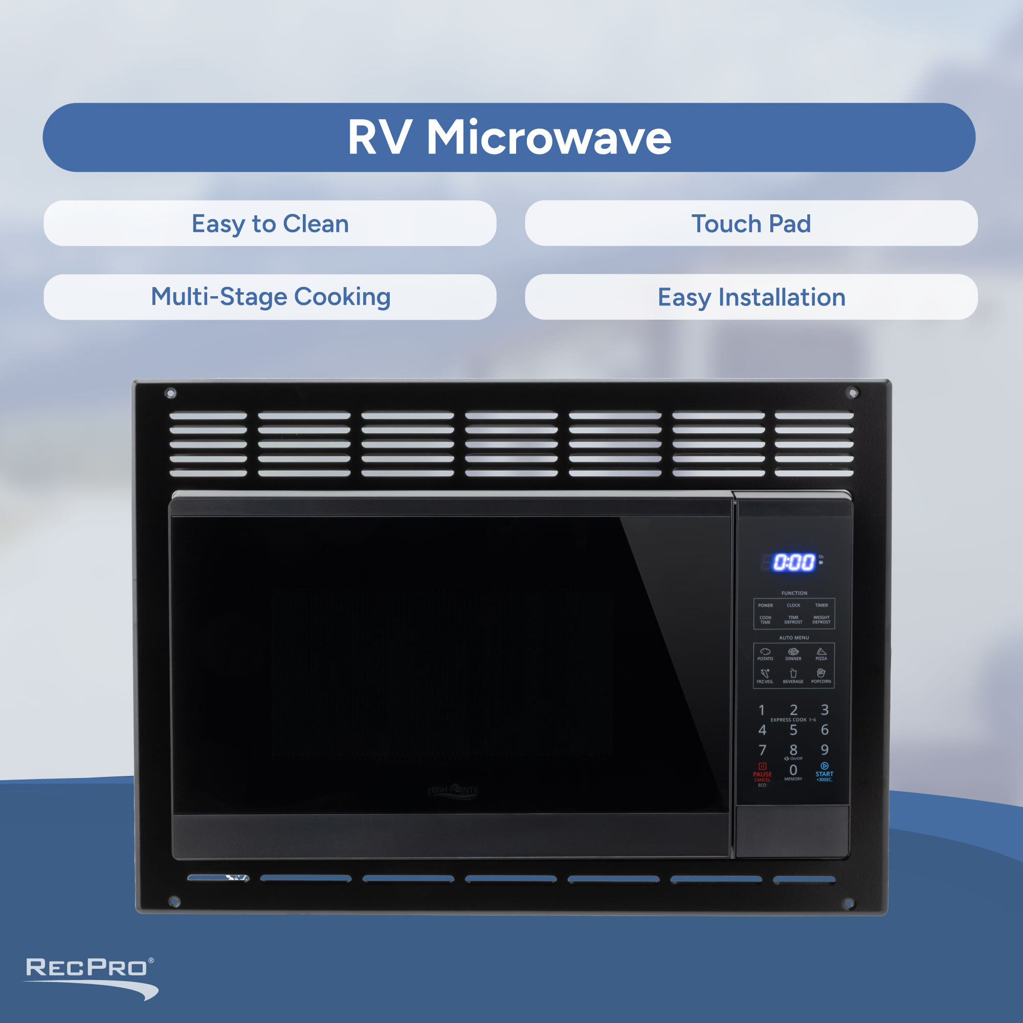 Easy to Clean, Touch Pad, Multi-Stage Cooking, Easy Installation 