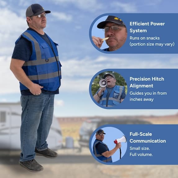 effecient power system, precision hitch alignment, full-scaled communication