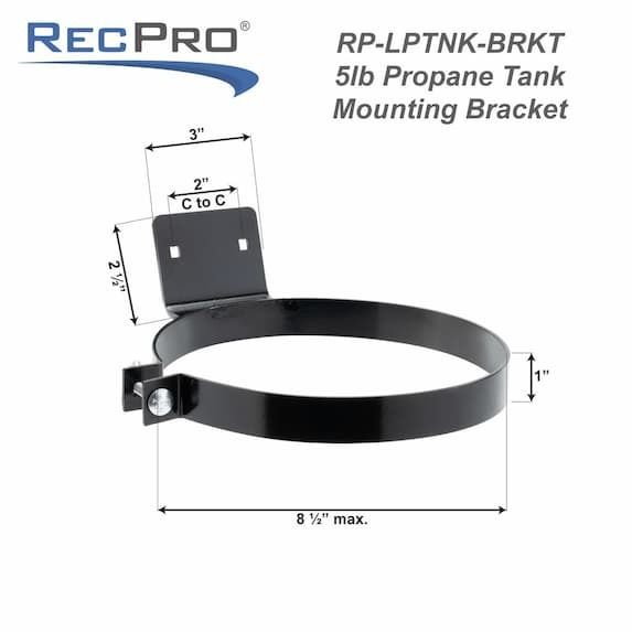 Mounting RV propane tank bracket dimensions