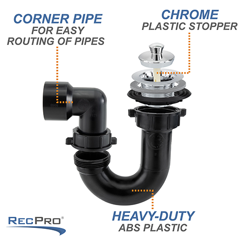 RV Shower Drain P Trap - RecPro