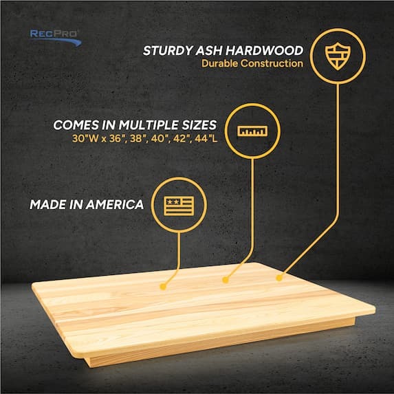 sturdy ash hardwood, comes in multiple sizes, made in america