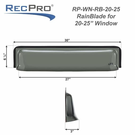 RV Window Rain Guard Measurements