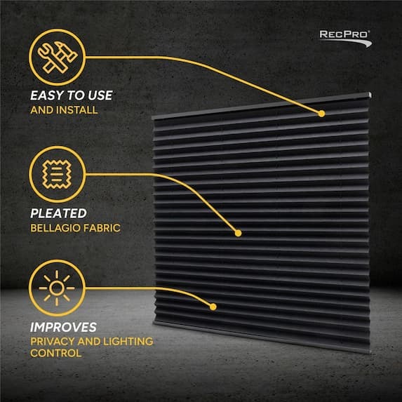 easy to use, pleated bellation fabric, improves privacy and lighting control