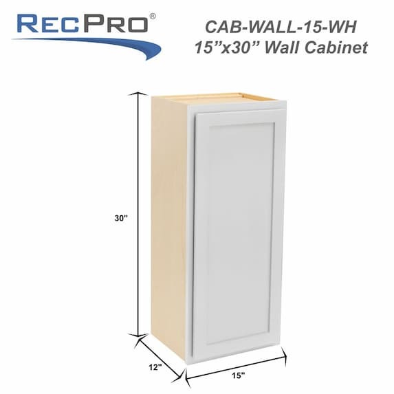Measurements 15" W x 30" H x 12" D