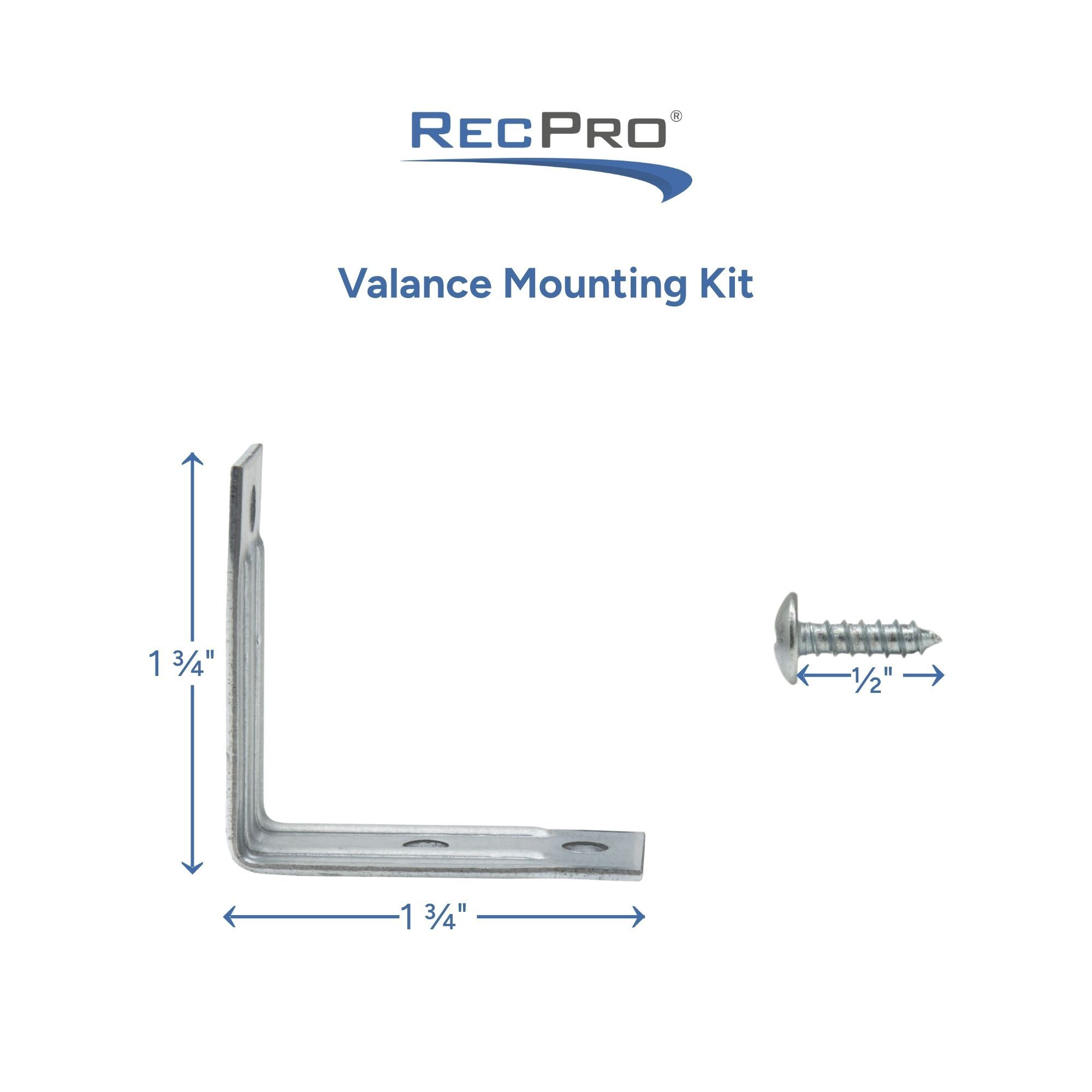 Valance Mounting Kit Measurements 