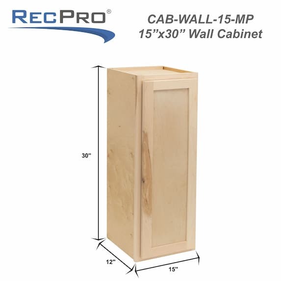 Measurements 15" W x 30" H x 12" D