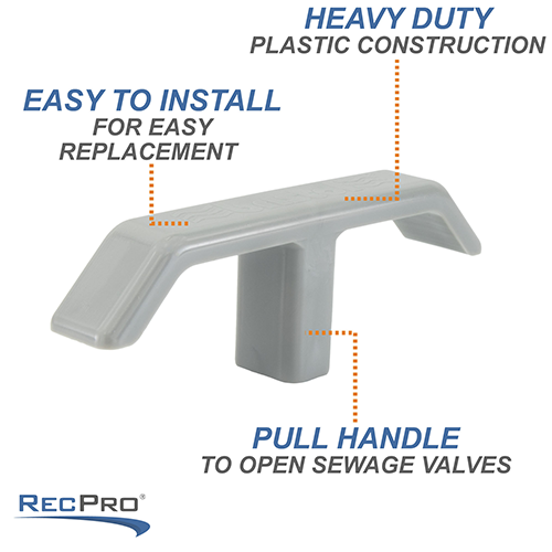 RV Replacement Pull Handle in Gray - RecPro