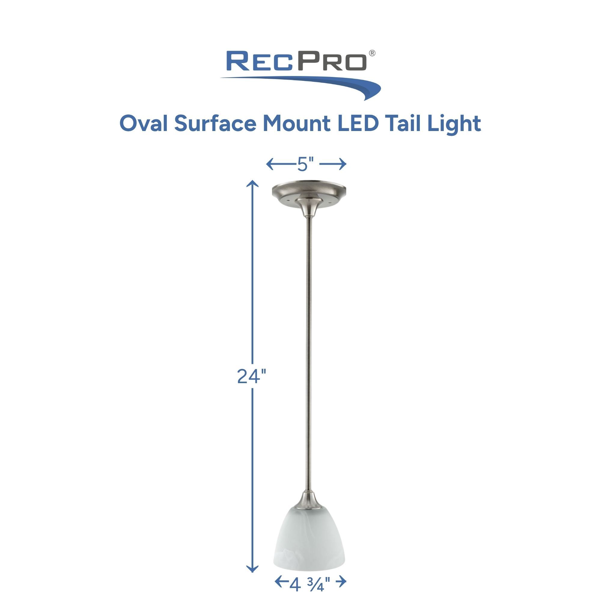 Oval Surface Mount LED Tail Light Measurements Oval Surface Mount LED Tail Light Measurements