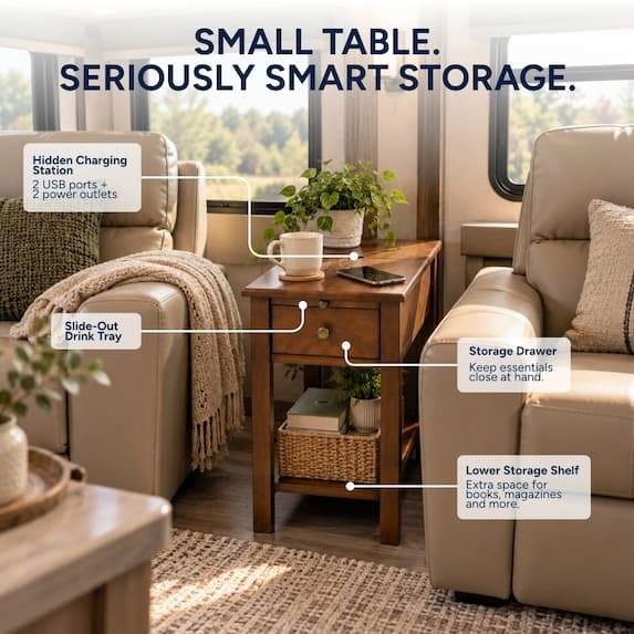 Small table. seriously smart storage. Small table. seriously smart storage.