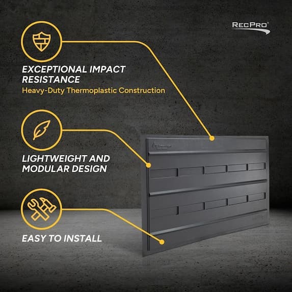 exceptional impact resistant, lightweight modular design, easy to install