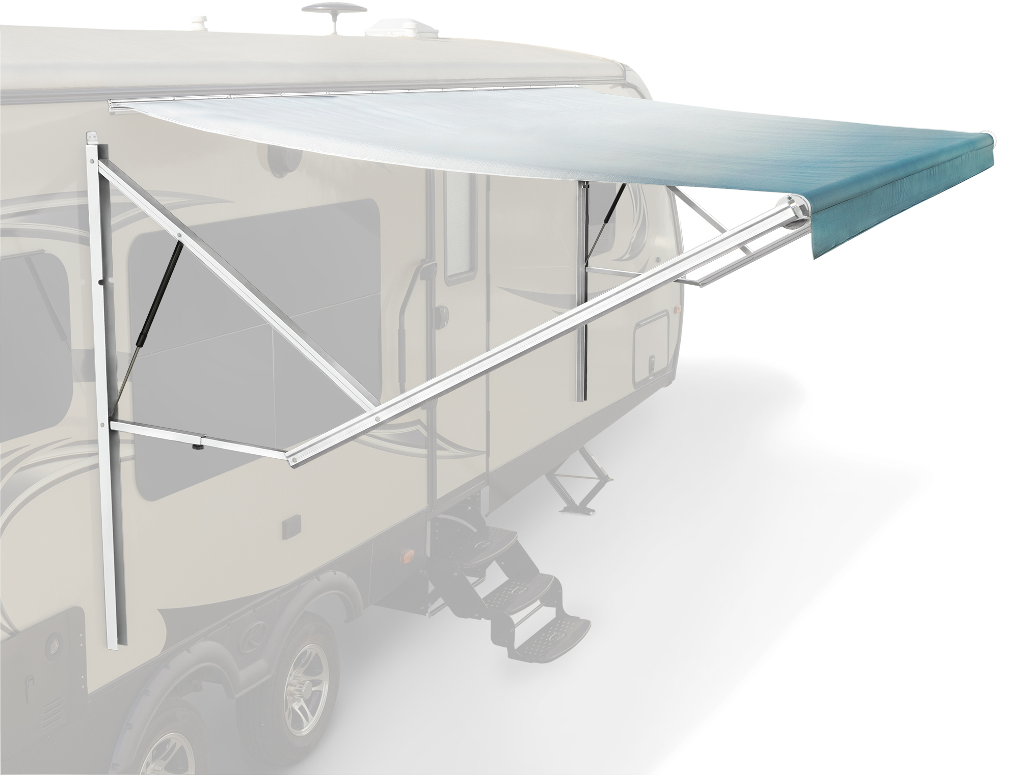 RecPro Electric RV Awning Assembly in White - RecPro