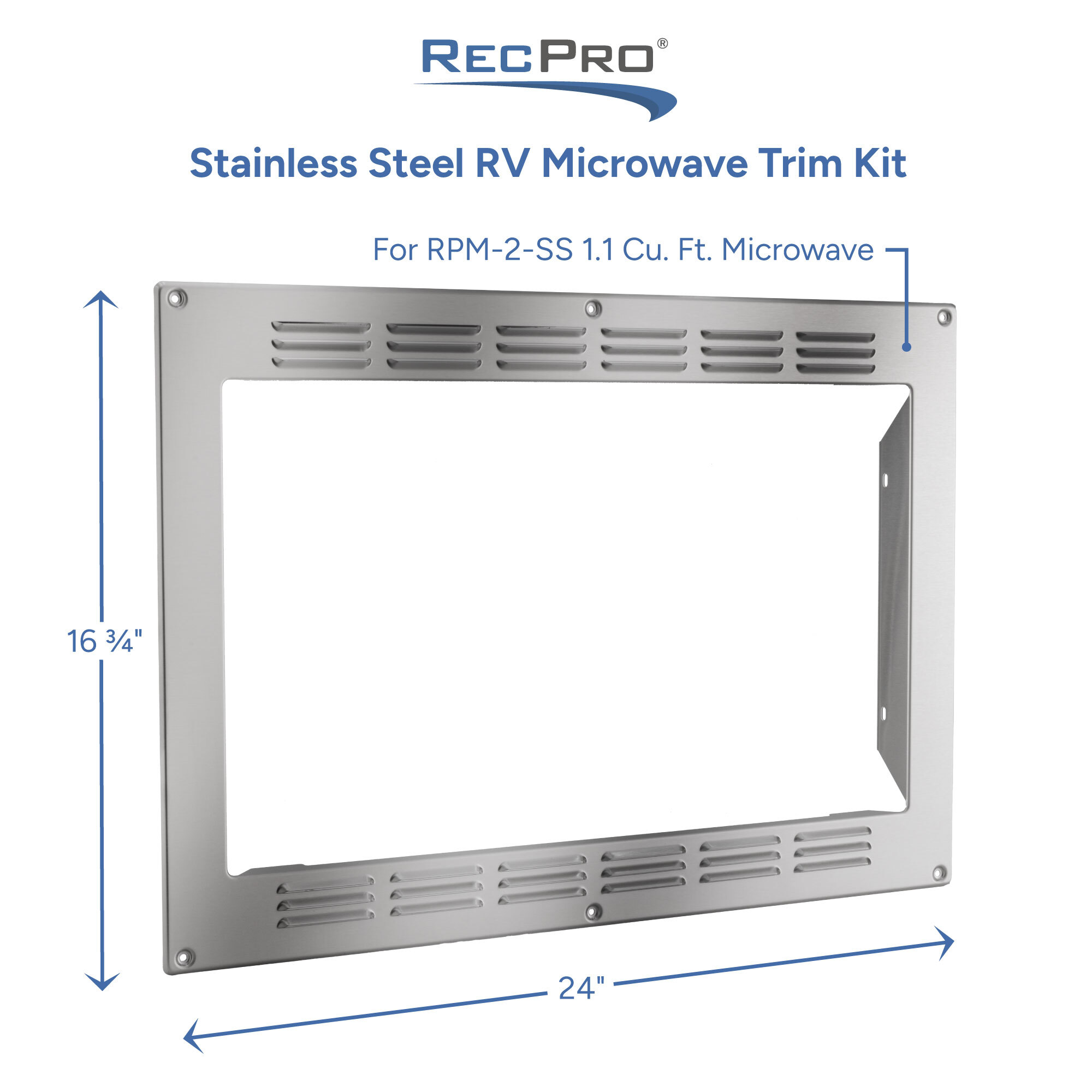 Stainless Steel RV Microwave Trim Kit Measurements Stainless Steel RV Microwave Trim Kit Measurements