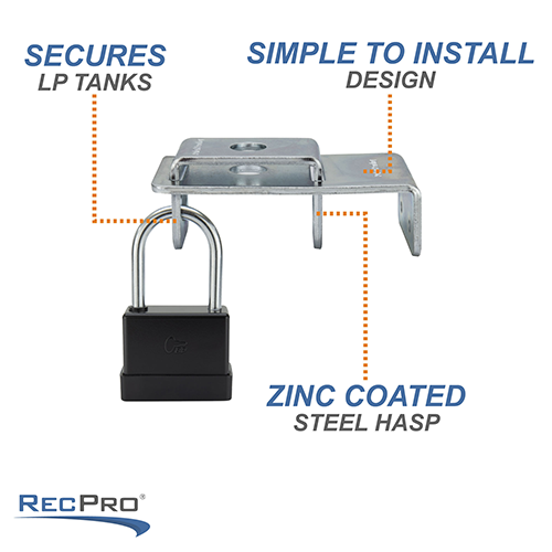 RV LP Tank Lock and Pad Lock