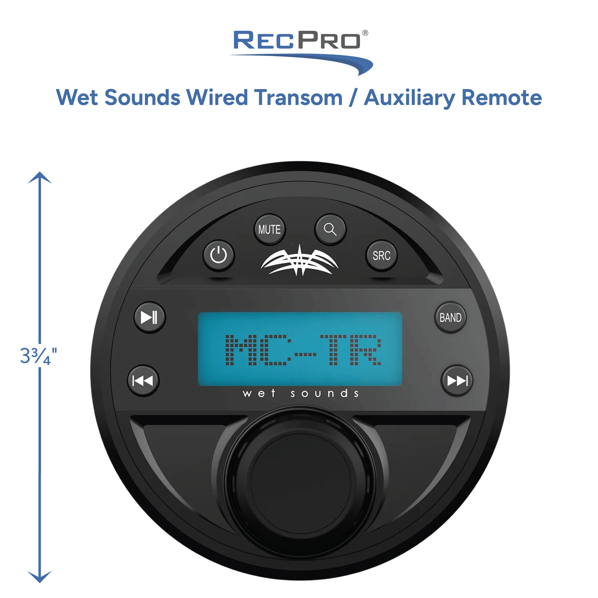 Wet Sounds Wired Transom / Auxiliary Remote Measurements 