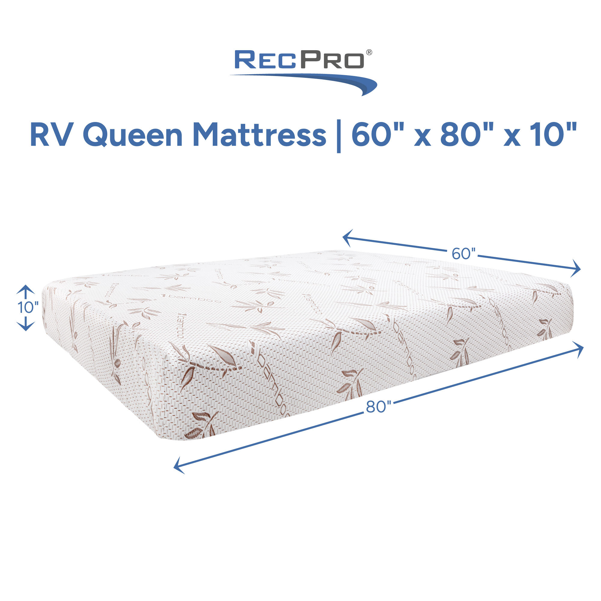 RV Queen Mattress 60" x 80" x 10"