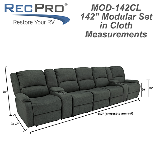 Cloth Reclining Sofa Measurements