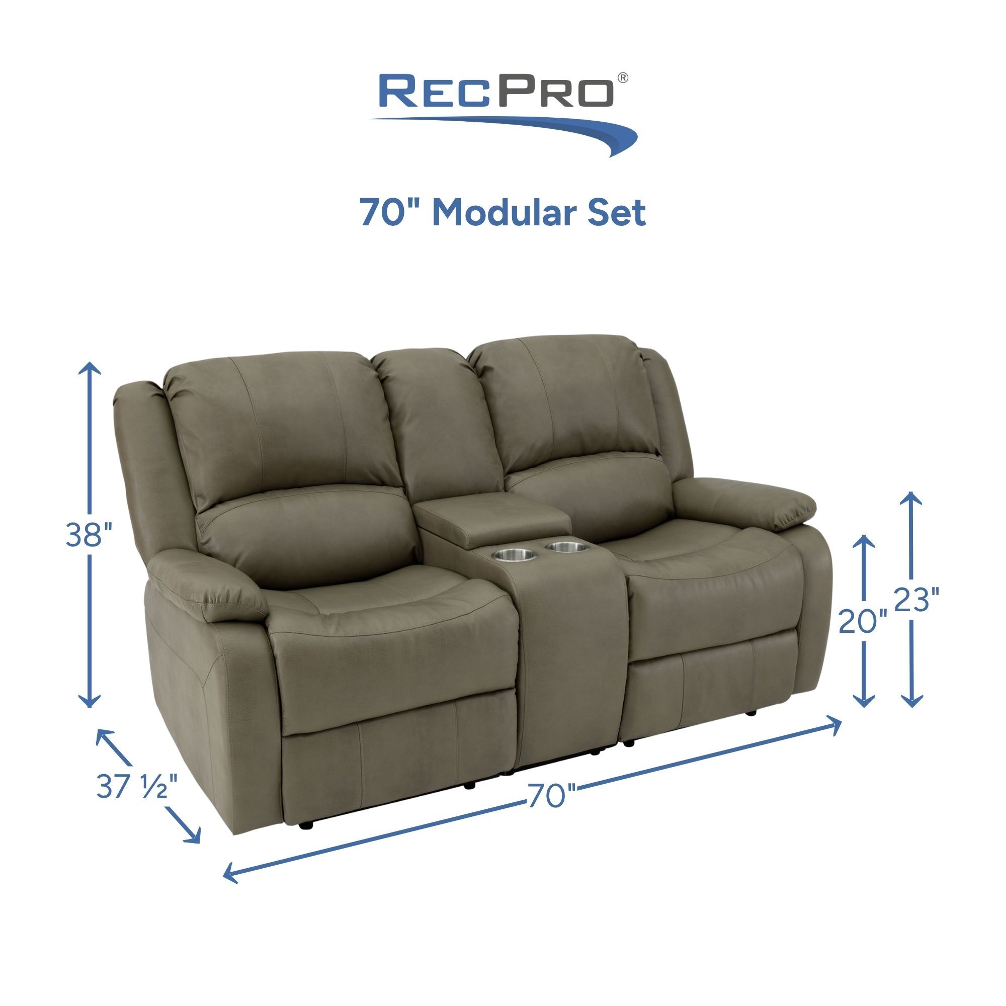 70" Modular Set Measurements 70" Modular Set Measurements