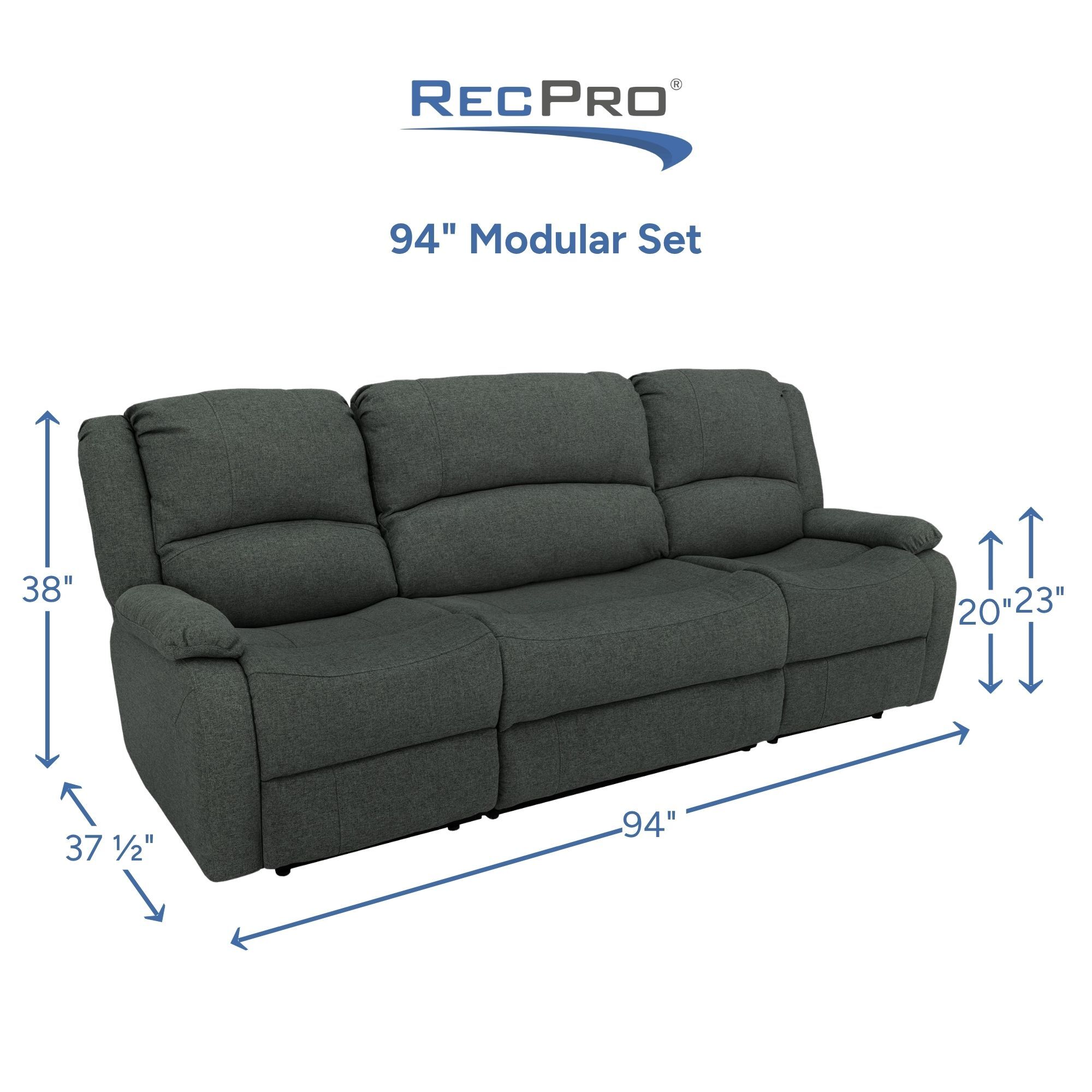 94" Modular Set Measurements 