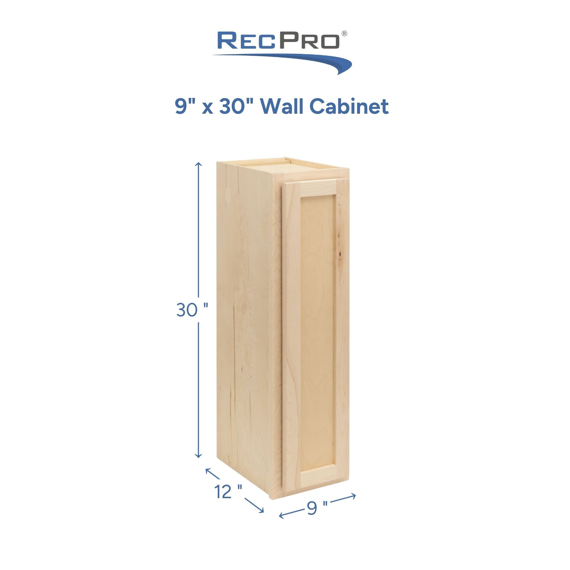 9" x 30" Wall Cabinet Measurements 