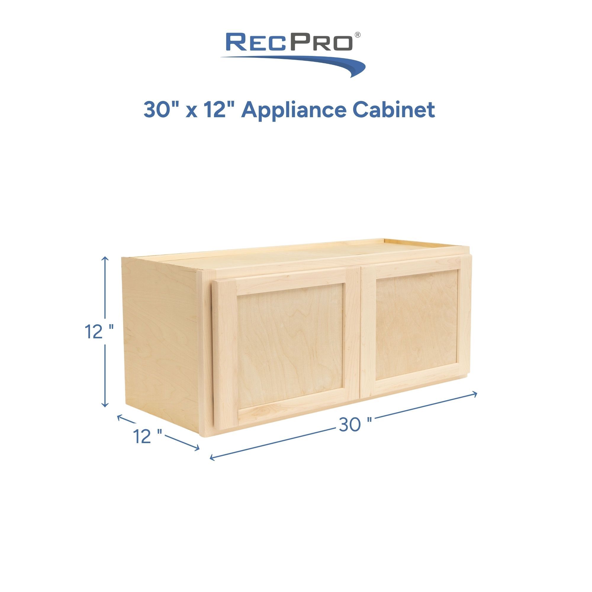 30" x 12" Appliance Cabinet Measurements 