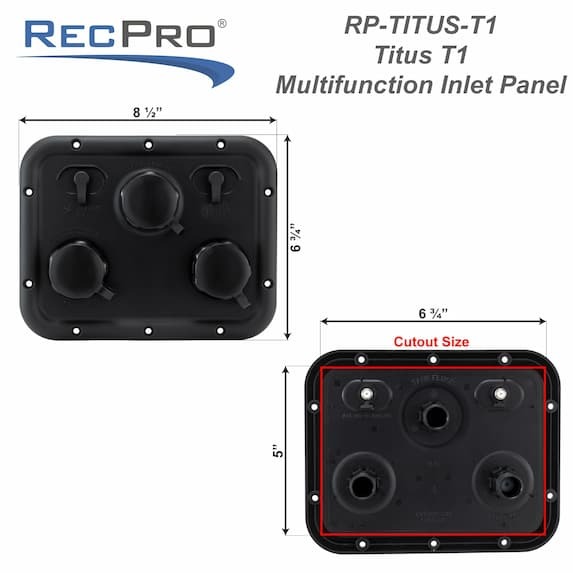 Titus T1 Multifunctional City Water Fill Panel Measurements