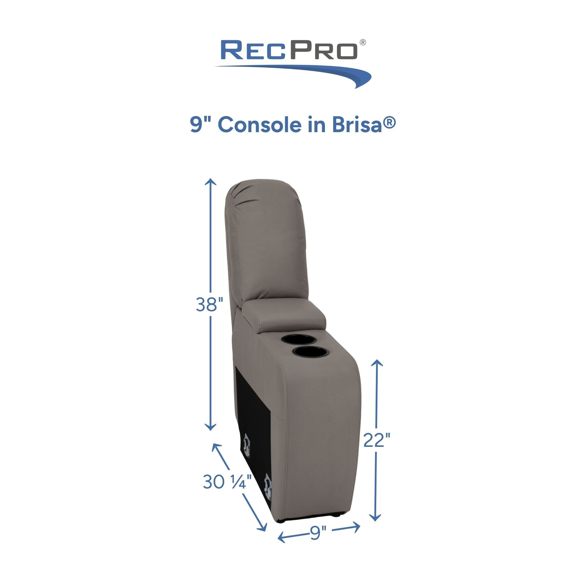 9" Console in Brisa Measurements 
