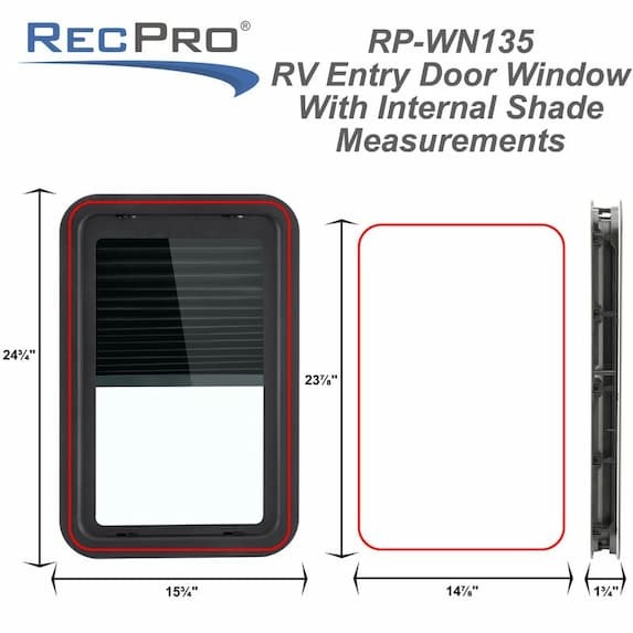 RP-WN135 Measurements 15 3/4" W x 24 3/4" H RP-WN135 Measurements 15 3/4" W x 24 3/4" H