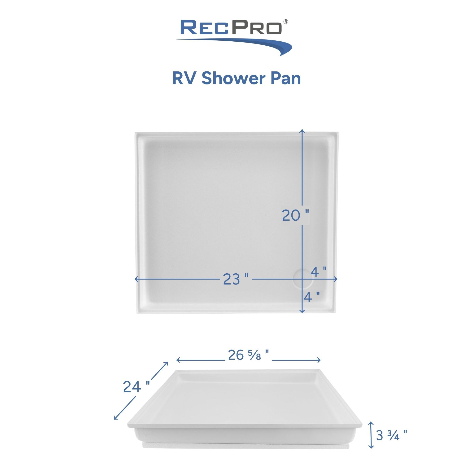 RV Shower Pan Measurements 