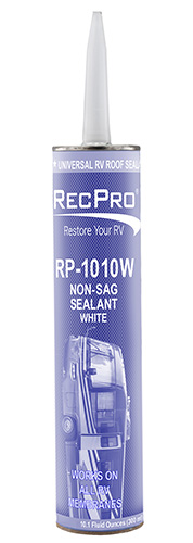 Non-sag white sealant tube.