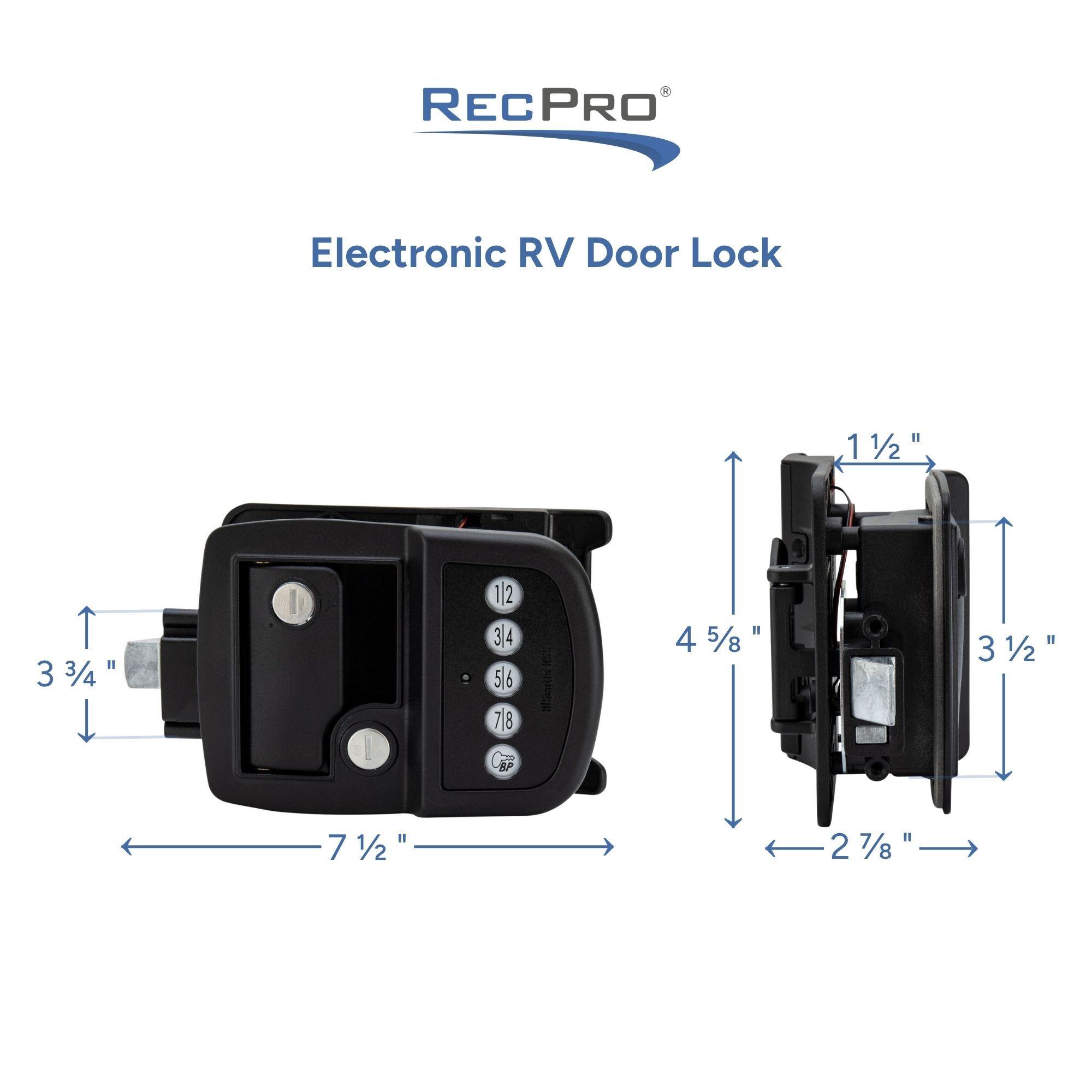 Electronic RV Door Latch Measurements Electronic RV Door Latch Measurements