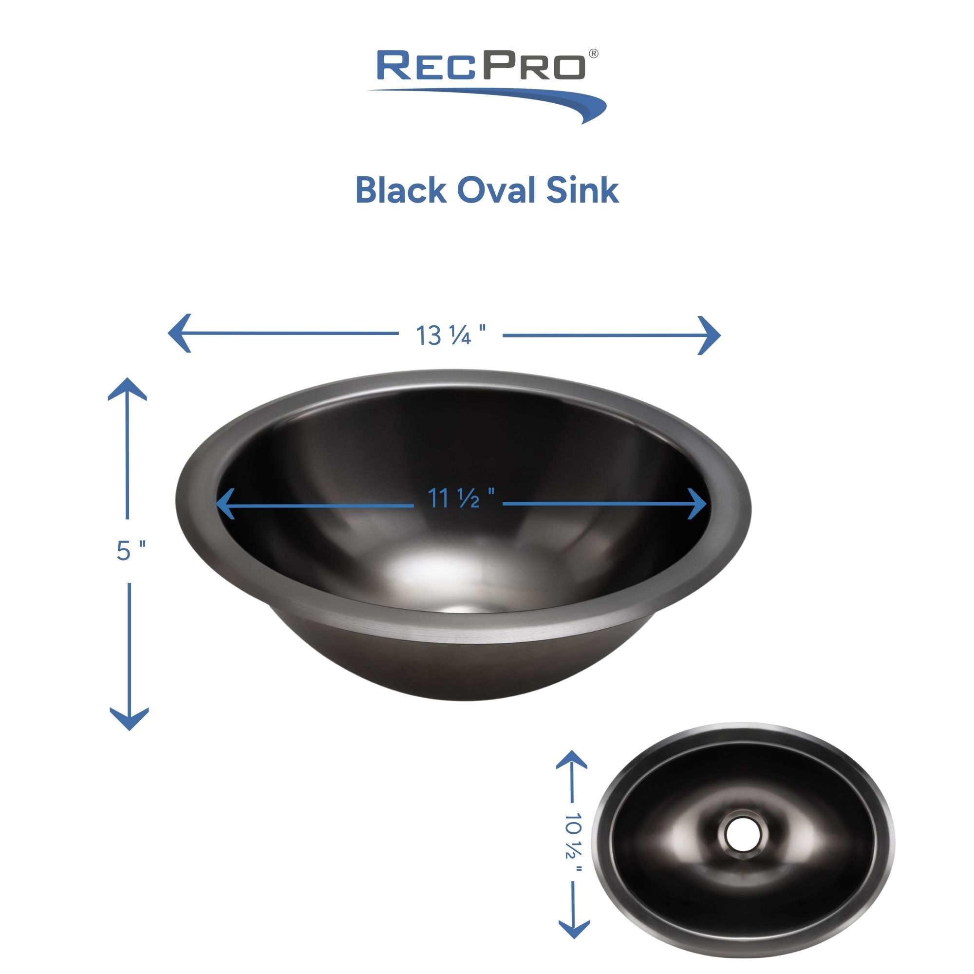 Black Oval Sink Measurements