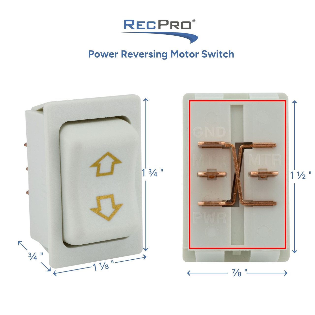 Power Reversing Motor Switch Measurements Power Reversing Motor Switch Measurements
