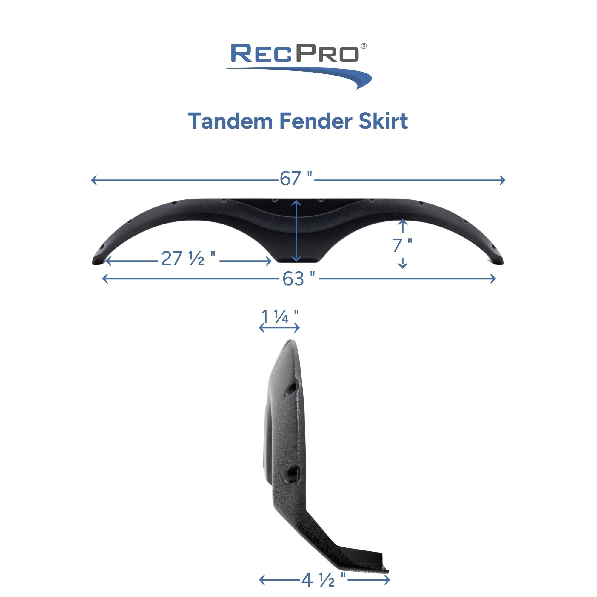 Tandem Fender Skirt Measurements Tandem Fender Skirt Measurements