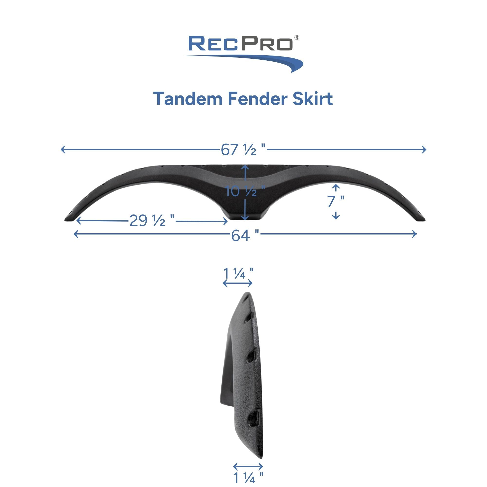Tandem Fender Skirt Measurements Tandem Fender Skirt Measurements