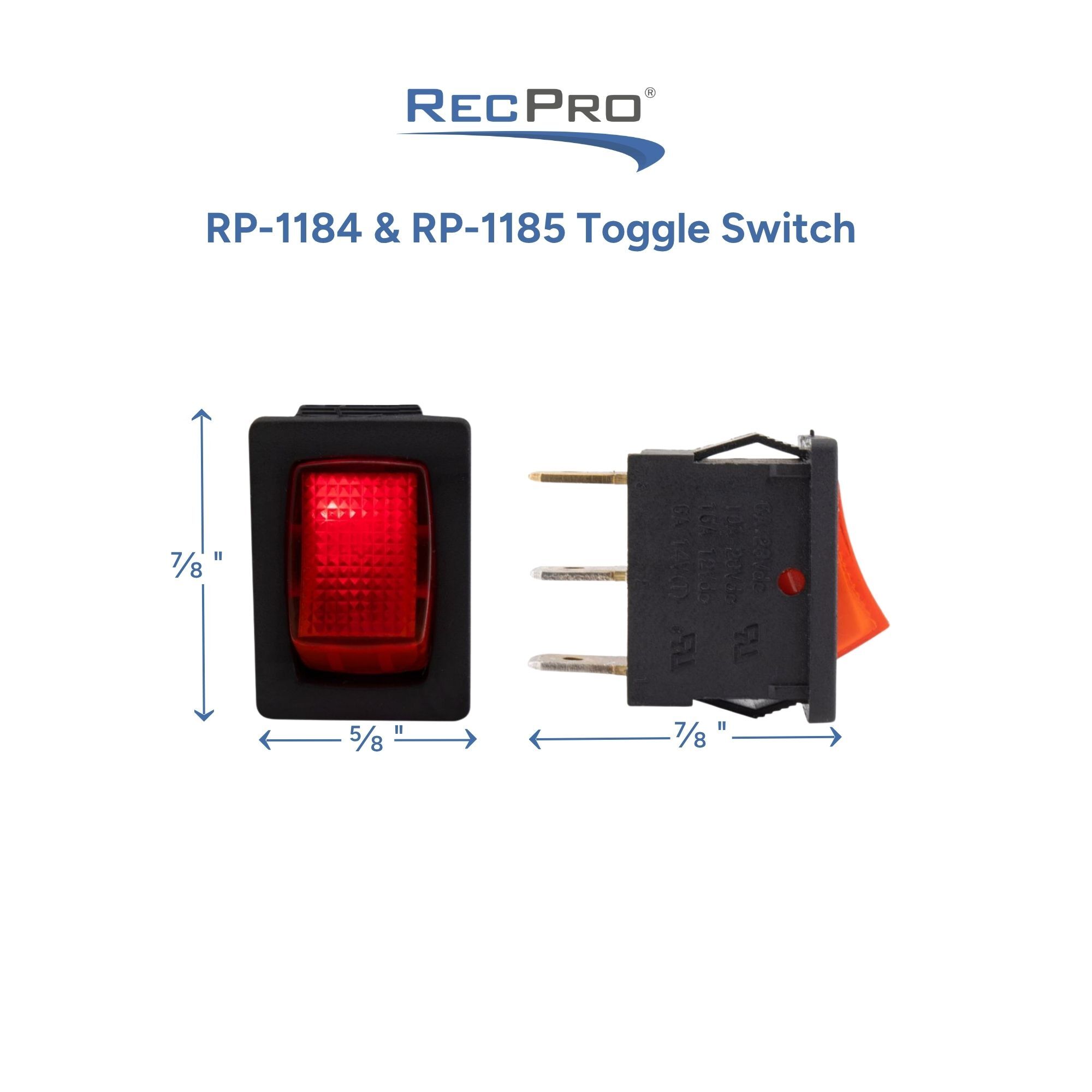 RP-1184 & RP-1185 Toggle Switch Measurements 