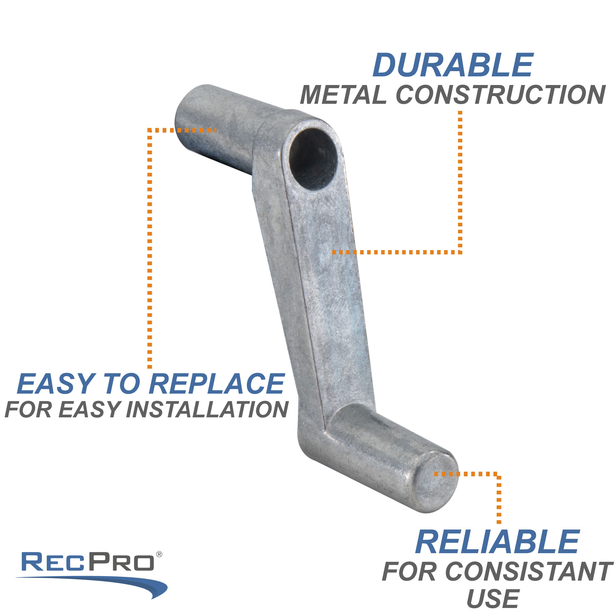 Replacement RV Roof Vent Crank Handle RecPro