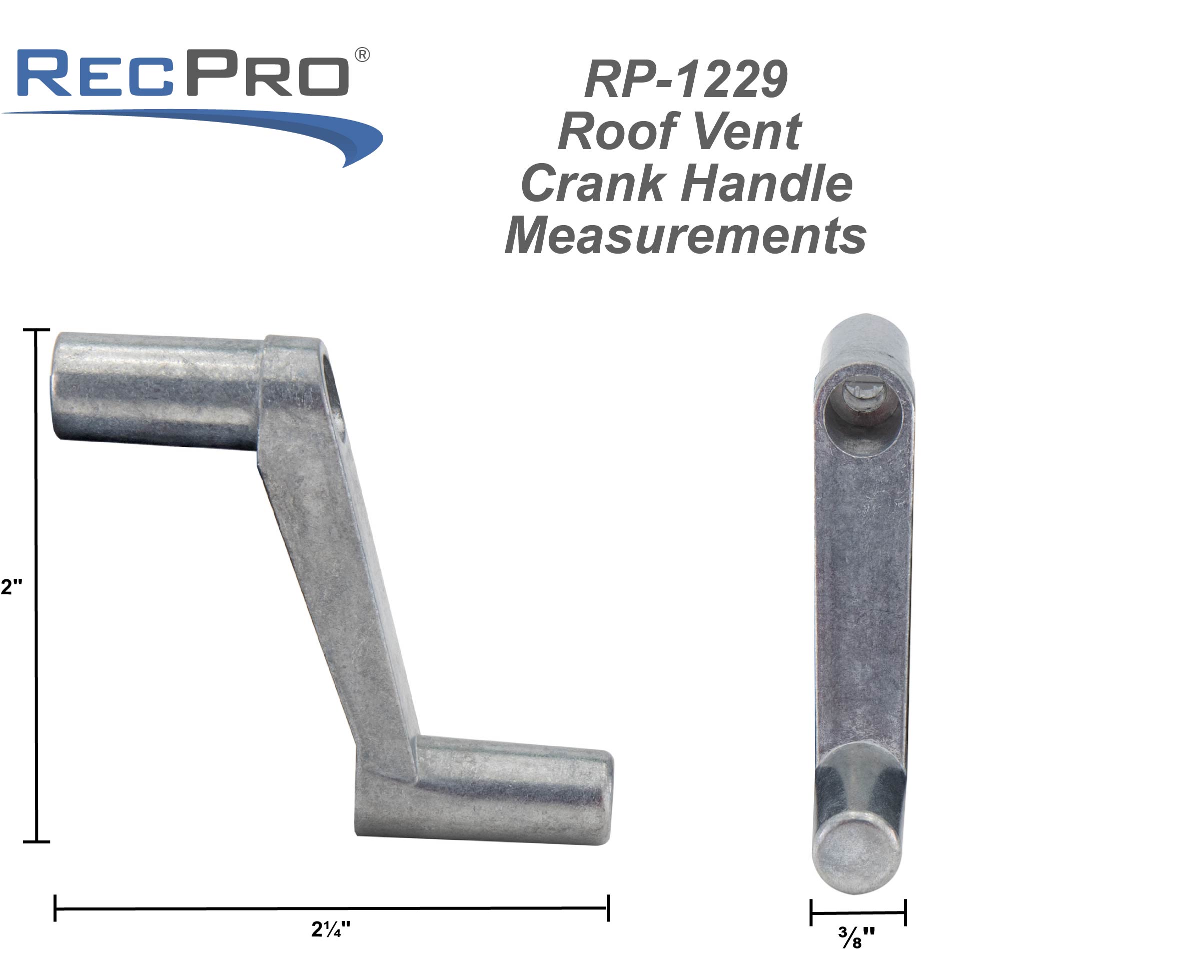 Replacement RV Roof Vent Crank Handle RecPro