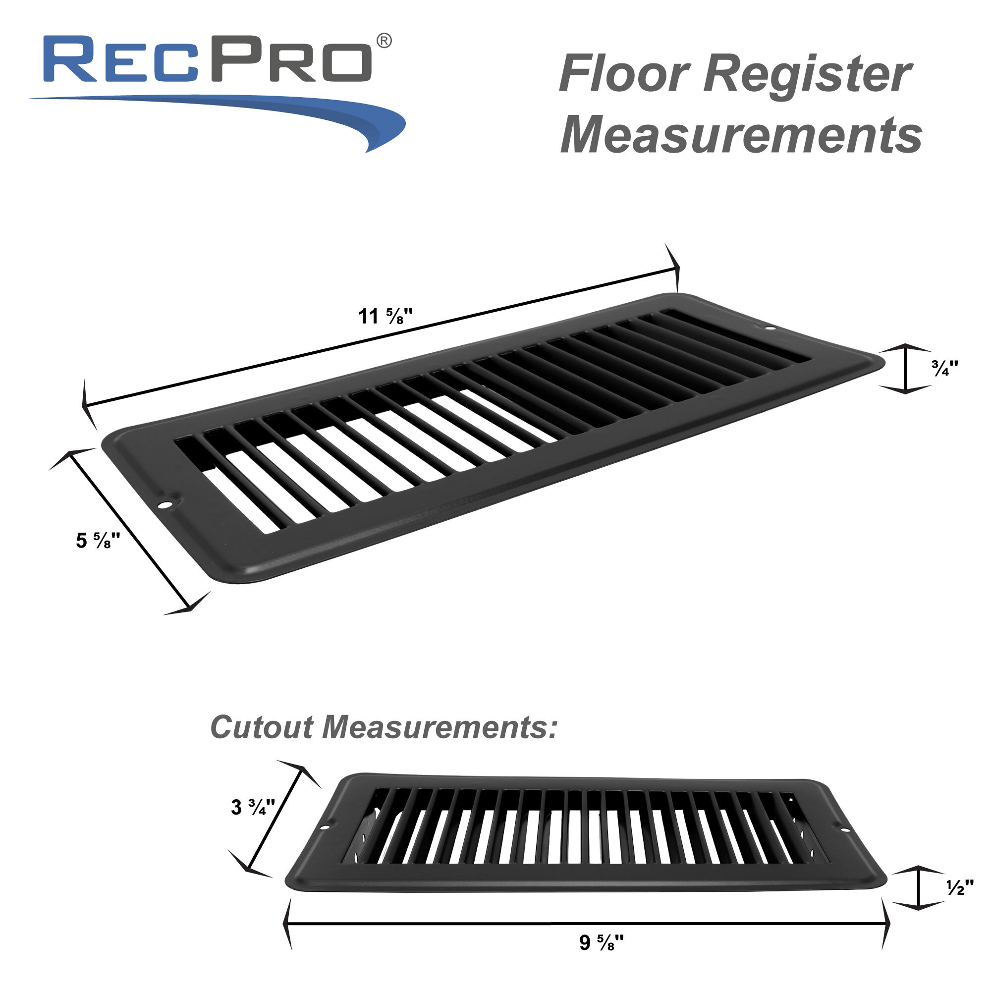 RP-1237 Measurements 11 5/8" x 5 5/8" x 3/4"