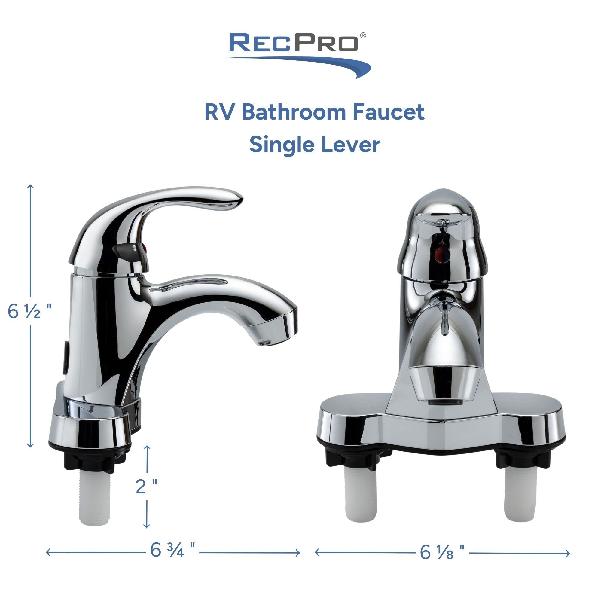 RV Bathroom Facuet Single Lever Measurements 