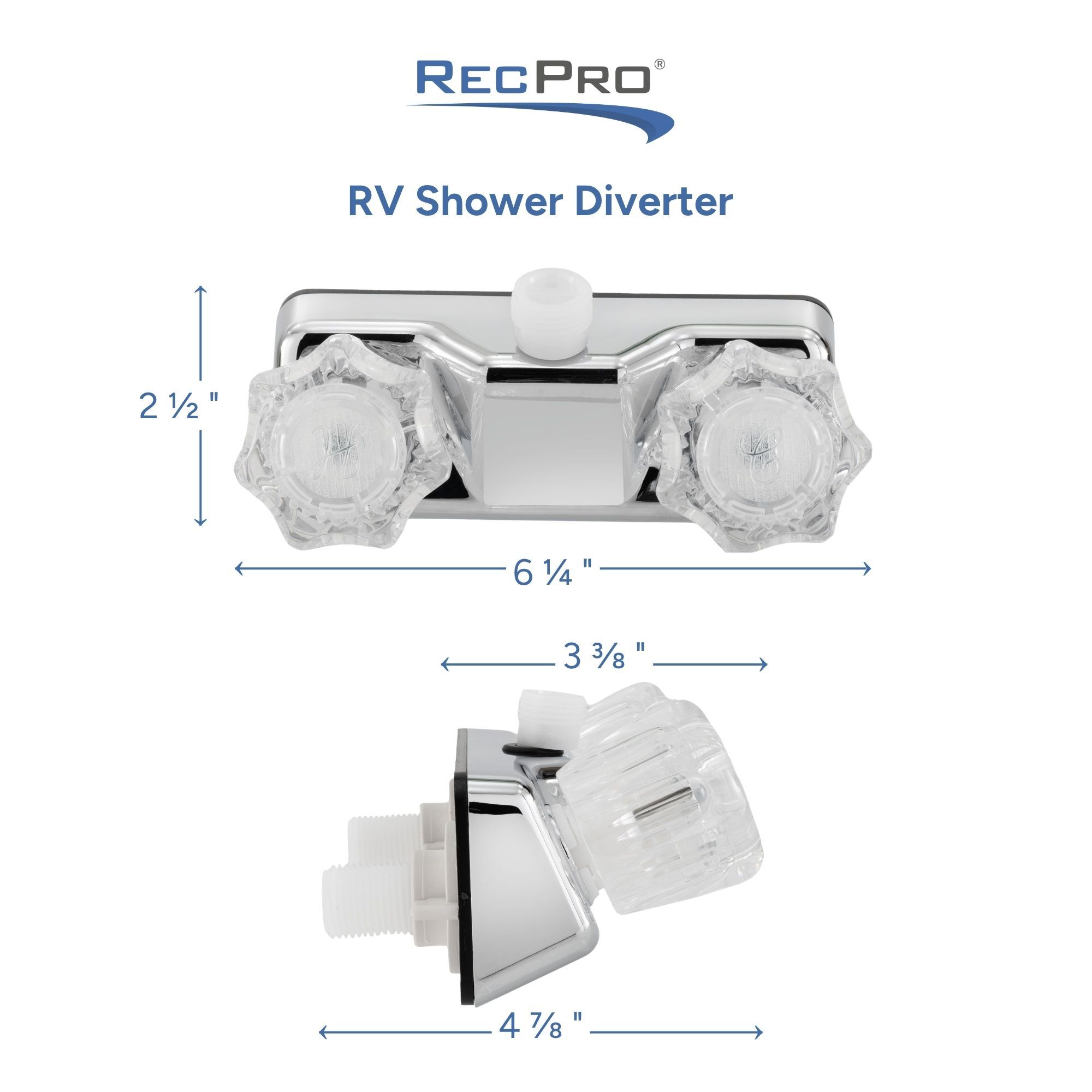 RV Shower Diverter Measurements 