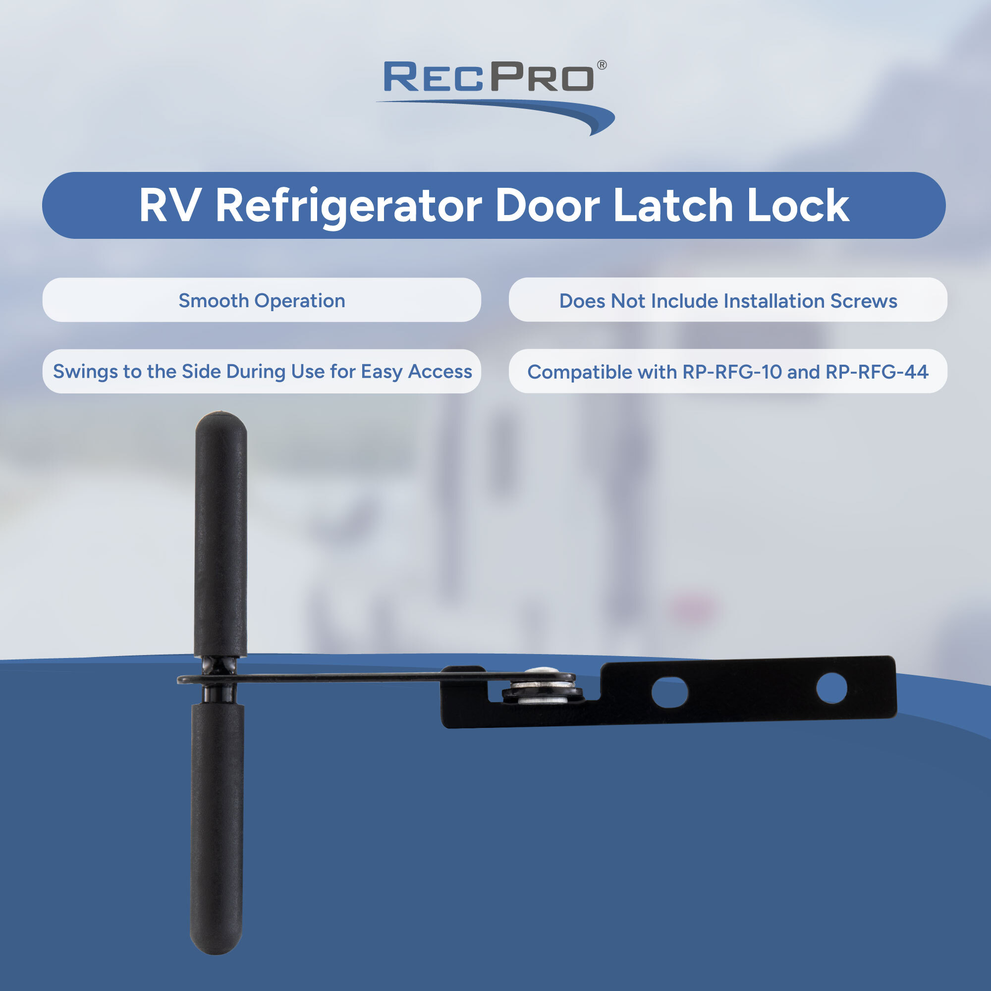 RV Refrigerator Door Latch Lock Infographic 